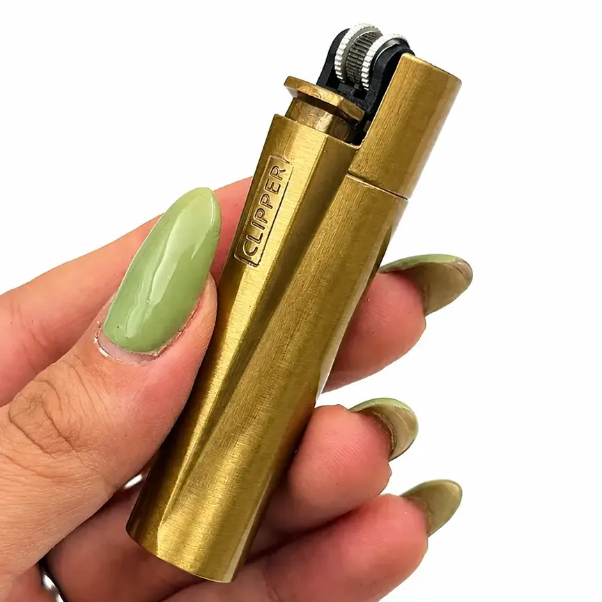 فندک كليپر طلايي اصلي استيل clipper
