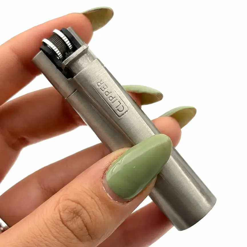 فندک كليپر نقره اي اصلي استيل clipper