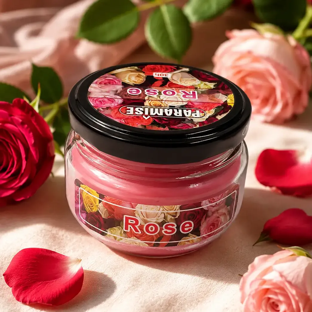 شمع معطر جار پاراميس رايحه گل روز ROSE