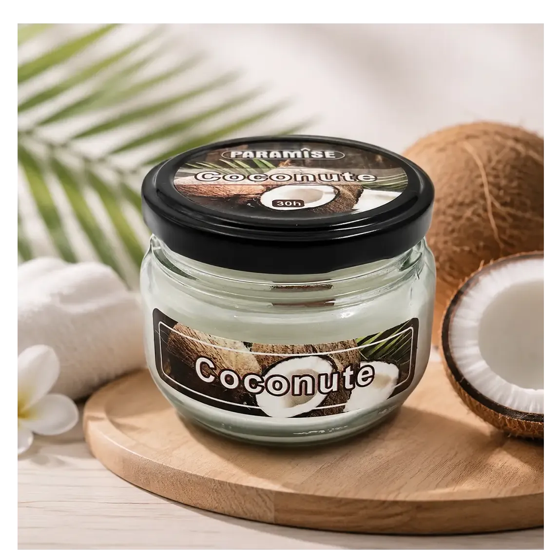 شمع معطر جار پاراميس رايحه نارگيل COCONUTE