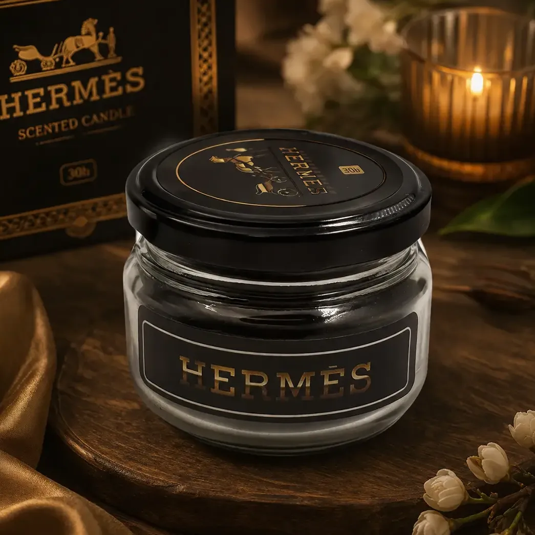 شمع معطر جار پاراميس رايحه هرمس HERMES