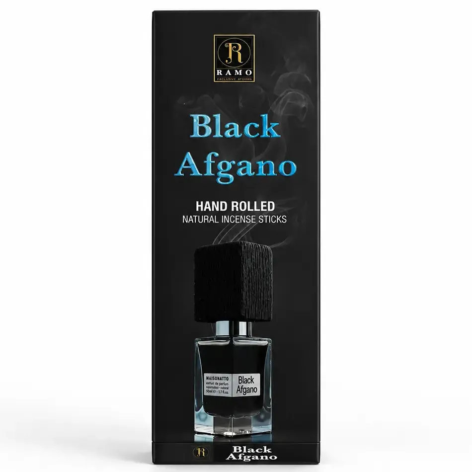 عود دست ساز رایحه بلک افغان BLACK AFGANO برند رامو RAMO