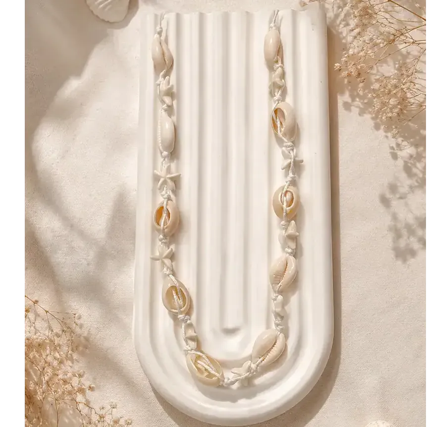 گردنبند ساحلی مدل صدف و ستاره