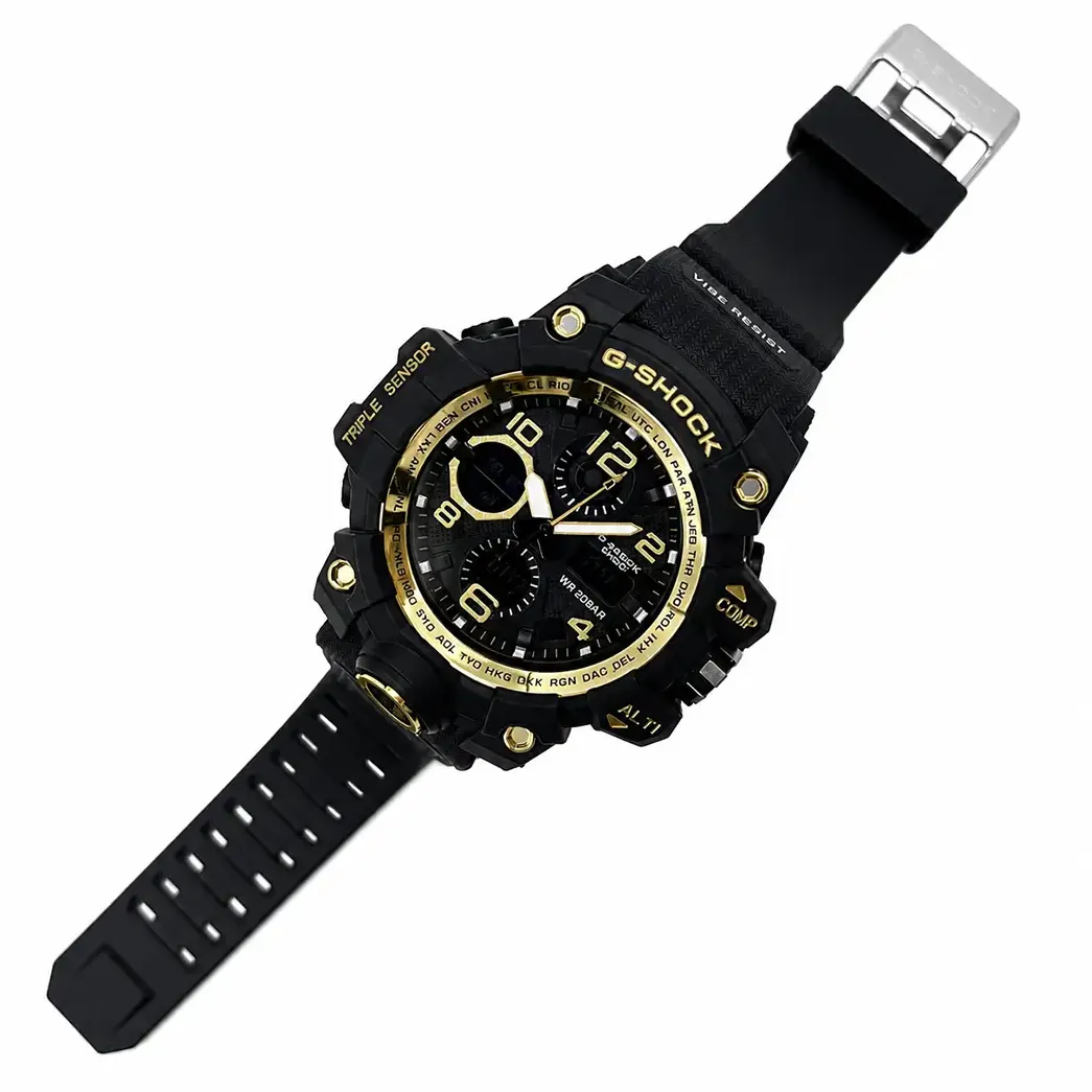 ساعت مچی جی شاک G_SHOCK دوزمانه مشکی طلایی