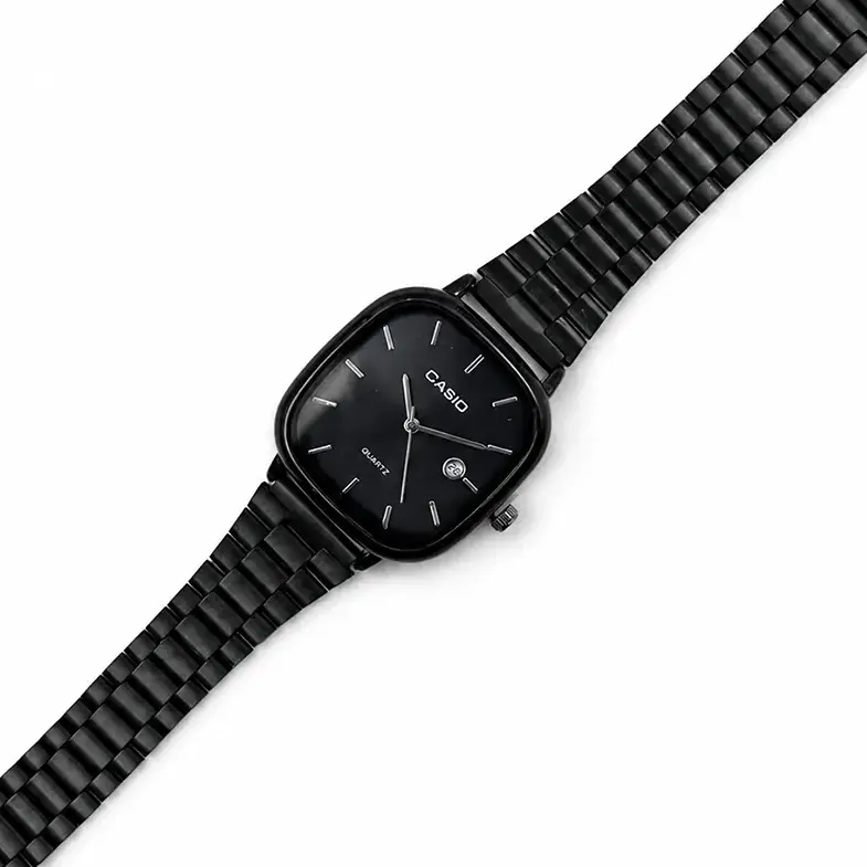 ساعت مچی زنانه کاسیو CASIO اولدمانی تمام مشکی